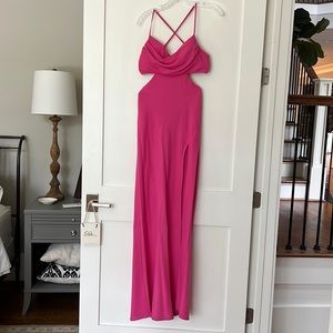 Showpo pink maxi dress size 8